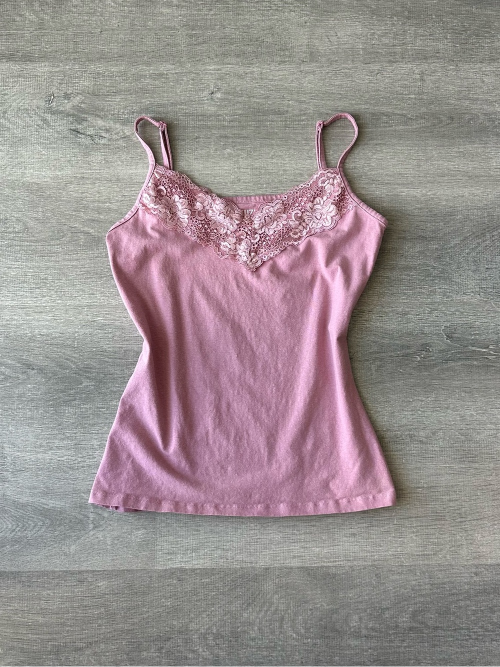Suzy Pink Lace Trim Camisole Top - Women Y2K Coquette Fairycore